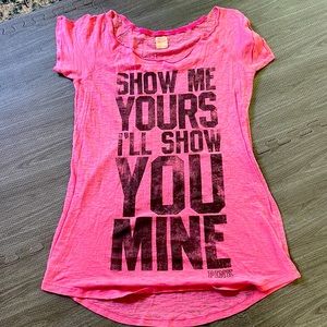 Vintage PINK sheer tee